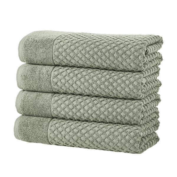 Cotton Diamond Waffle Weave Bath Towel Set - Grayson Collection