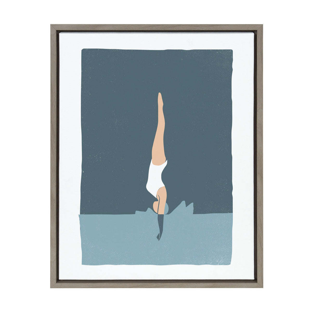 Sylvie Splash Framed Canvas by Rocket Jack