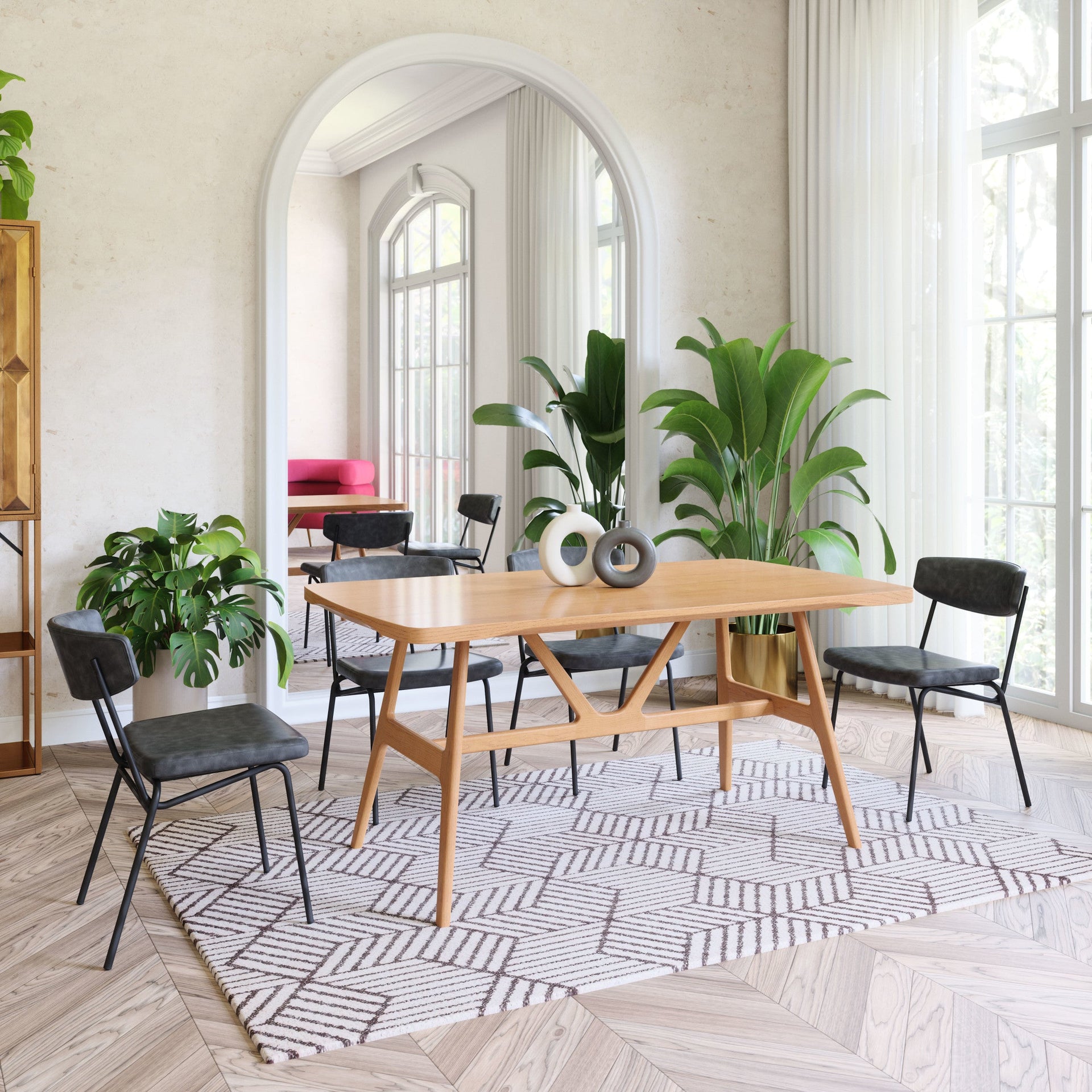 Charon Dining Chair (Set of 2) Vintage Black