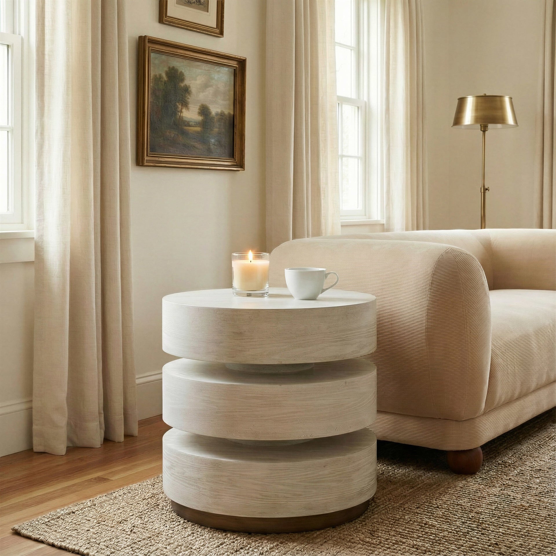 Laha Side Table Oak White