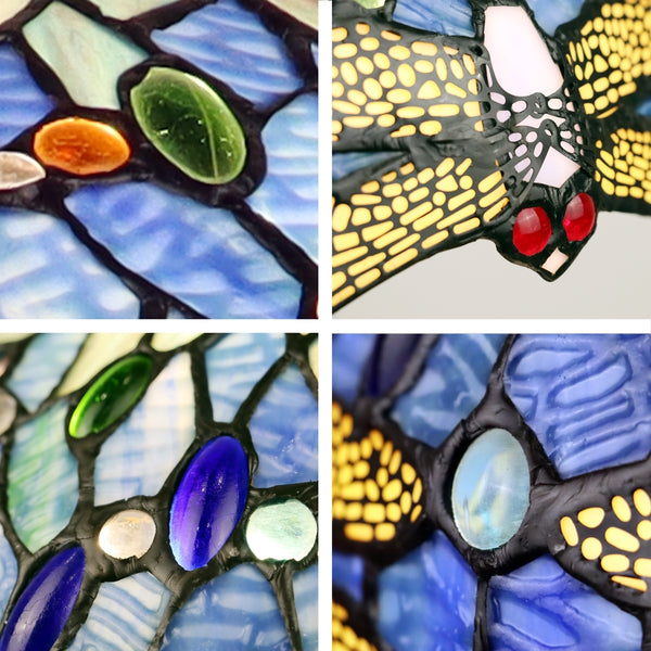 CHLOE Lighting SUNNIVA Dragonfly-Style Dark Bronze 3 Light Double Lit Table Lamp 16