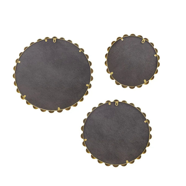 Marlowe Round Gold Wall Decor Mirror 3 Piece Set - Gifts for You 'n Me