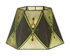 Decorated Craftsman Green Hexagon Style Mica Lampshade, Washer Fitter