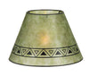Green Color Empire Shaped Mica Lamp Shades with Print