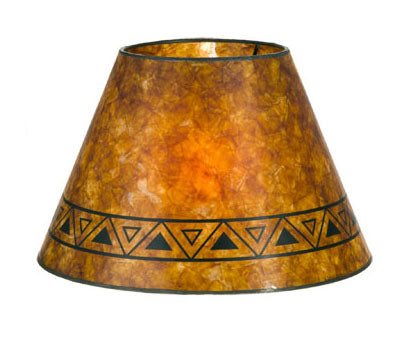 Amber Color Empire Shaped Mica Lamp Shades with Print