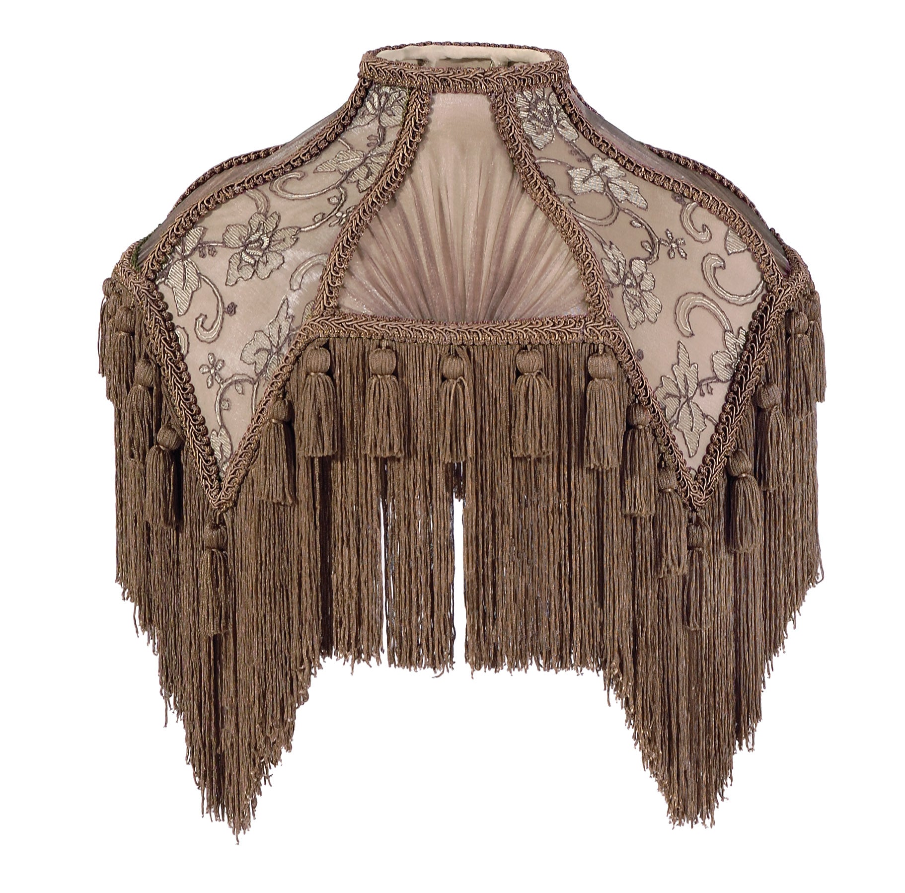 Mocha Bridge UNO Victorian Fringed Lamp Shades - 05797A