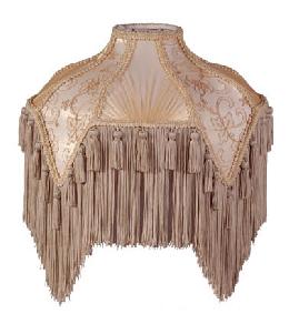 Beige Fringe Victorian Table Lamp Shades - Gifts for You 'n Me