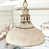 Distressed White Barn Pendant Light