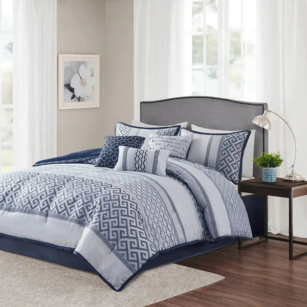 Bennett 7 Piece Jacquard Comforter Set by Madison Park - Gifts for You 'n Me
