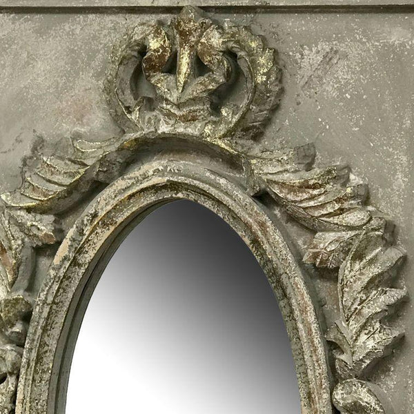 Hand Carved Wood Portrait Wall Mirror - Gifts for You 'n Me