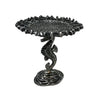 Antique Nickel Cast Aluminum Seahorse Pedestal Candle Tray