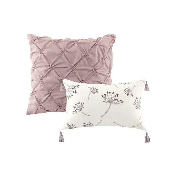 Cassandra 8 Piece Cotton Printed Comforter Set - Blush - Gifts for You 'n Me