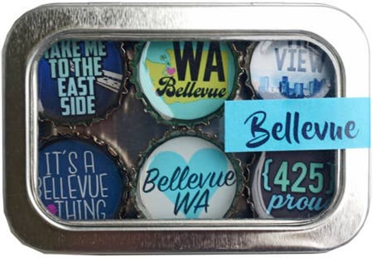 Bellevue Magnets - Set of 6 - Gifts for You 'n Me