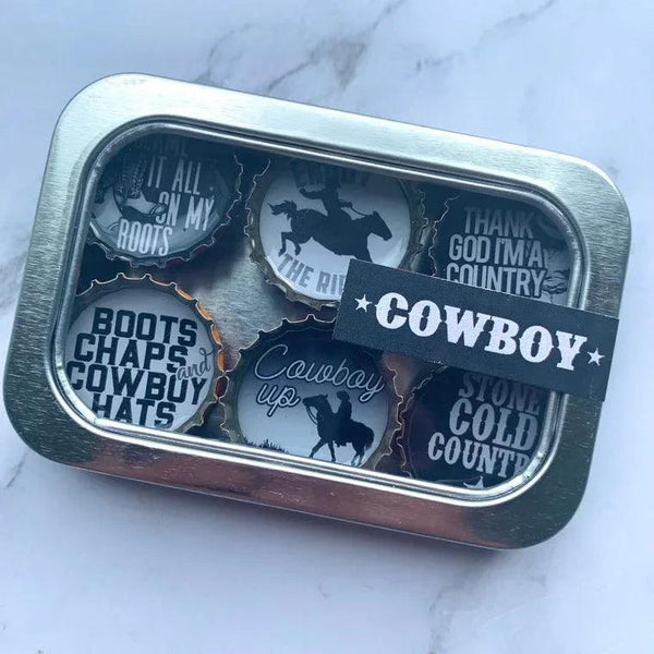 Cowboy Magnets - Set of 6 - Gifts for You 'n Me
