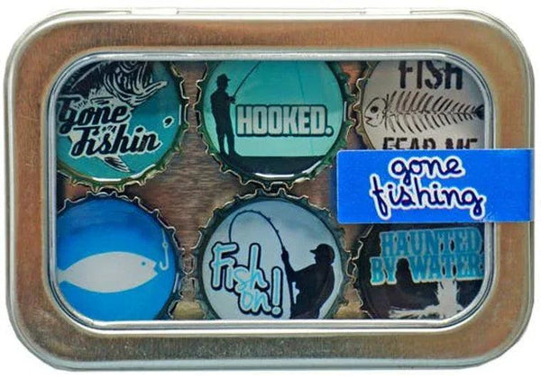 Gone Fishin' / Father's Day Magnets - Set of 6 - Gifts for You 'n Me