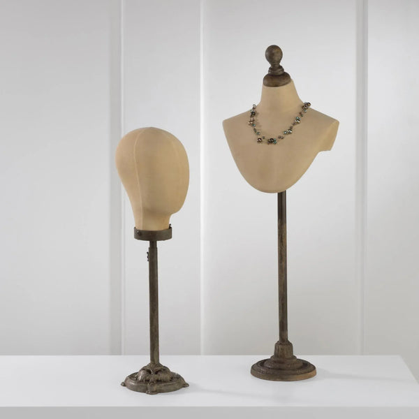 Antiqued Tabletop Neck Form - Gifts for You 'n Me