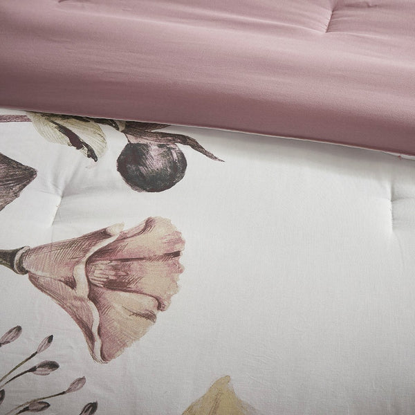 Cassandra 8 Piece Cotton Printed Comforter Set - Blush - Gifts for You 'n Me