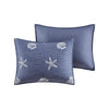 Seaside 4 Piece Cotton Coverlet Set - Navy