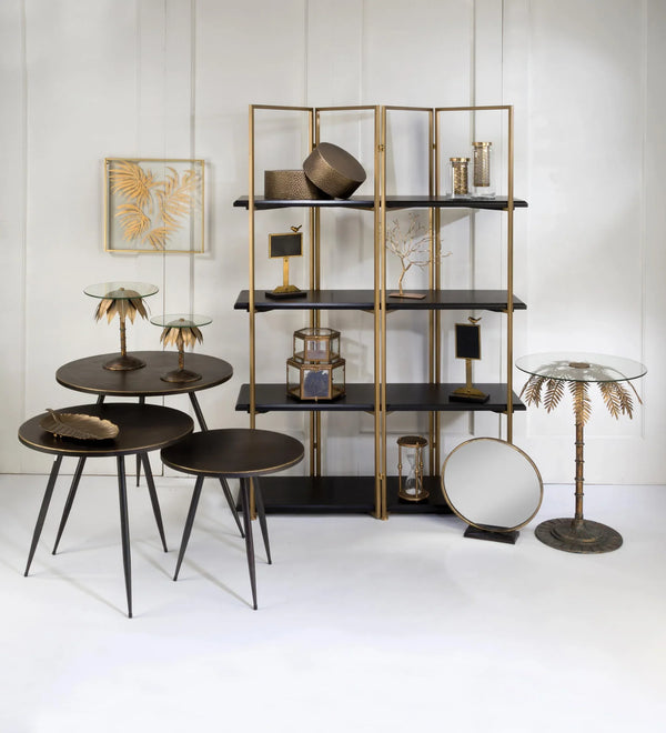 Gold Edge Metal Side Tables - Set of 3 - Gifts for You 'n Me