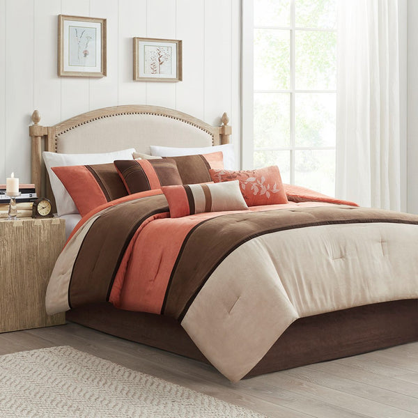 Palisades 7 Piece Faux Suede Comforter Set by Madison Park - Gifts for You 'n Me