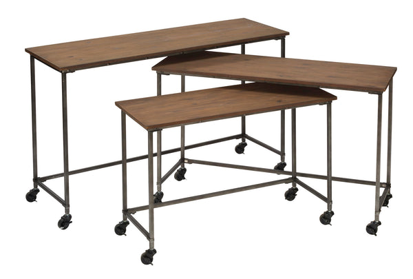 Wooden Nesting Display Tables (Set of 3)