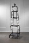 Stackable 4 Tier Metal Obelisk in Gunmetal or White