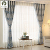 Factory direct supply of new eight-piece blossoming cloth curtains jacquard thickening double-sided curtain fabric simple living room bedroom