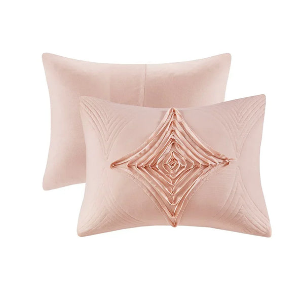 Colette 4 Piece Blush Comforter Set by Madison Park - Gifts for You 'n Me