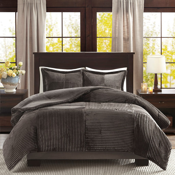 Parker Corduroy Plush Comforter Mini Set by Madison Park - Gifts for You 'n Me