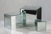 Square Glass Mirror Risers - Set of 3