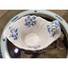 Blue Vine Rickshaw Basin/Planter with Bronze Monkey