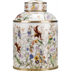 Tiger Lily Porcelain Canister Jar with Bronze Accent - Gloria