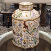 Tiger Lily Porcelain Canister Jar with Bronze Accent - Gloria