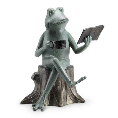Aluminum Joy of Reading Garden Sculpture, 15