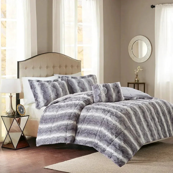 Zuri Faux Fur Comforter Set by Madison Park - Gifts for You 'n Me