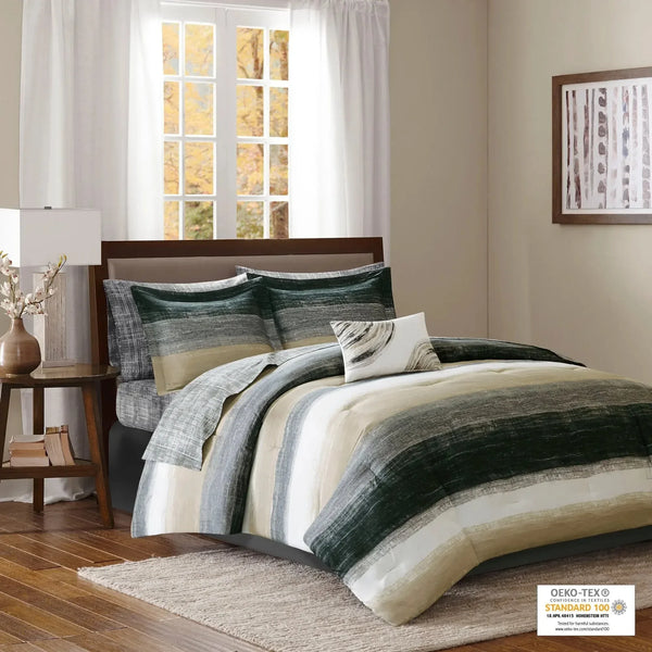 Saben Complete Comforter and Cotton Sheet Set by Madison Park Essentials - Gifts for You 'n Me