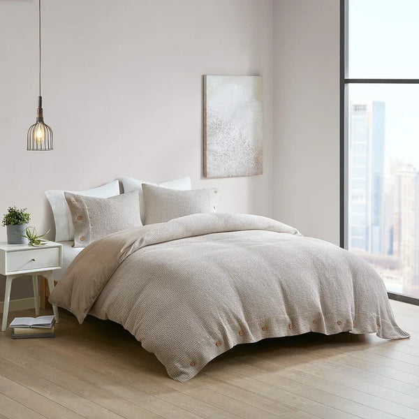 Mara 4 PC Cotton and Rayon from Bamboo Blend Waffle Weave Comforter Cover Set w/removable insert - Gifts for You 'n Me