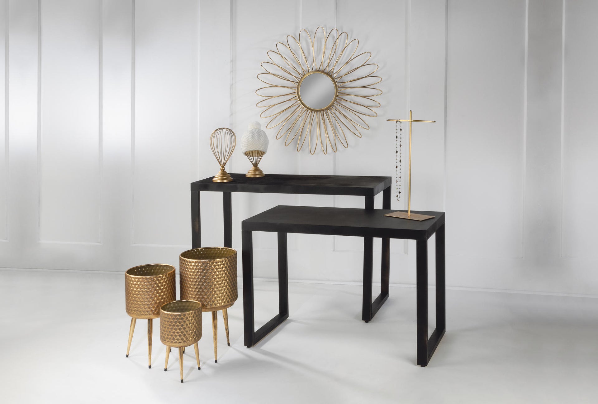 Modern Black Metal Table