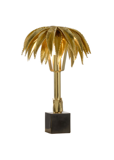 15.5H Gold Wild Palm Table Lamp (Sm) by Wildwood