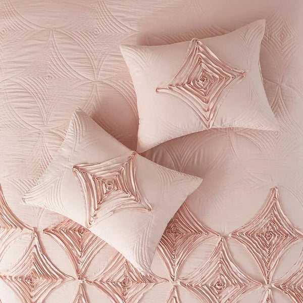 Colette 4 Piece Blush Comforter Set by Madison Park - Gifts for You 'n Me