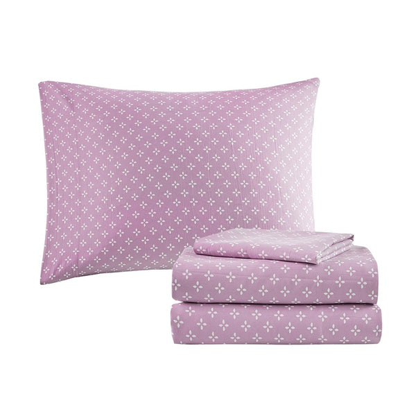 Sofia Reversible Comforter Set with Bed Sheets in Purple - Gifts for You 'n Me