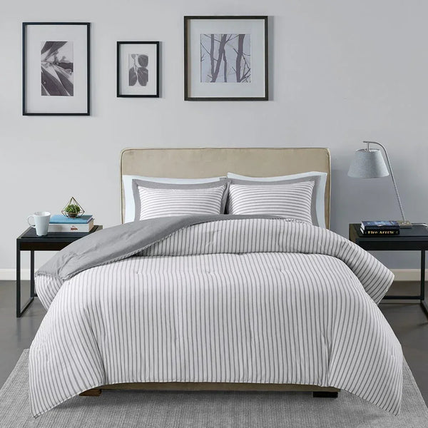 Hayden Reversible Yarn Dyed Down Alternative Comforter Set by Madison park Essentials - Gifts for You 'n Me