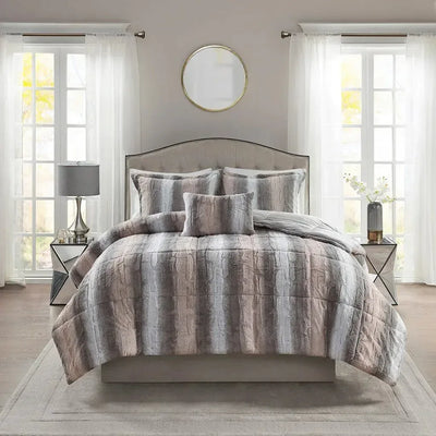 Zuri Faux Fur Comforter Set by Madison Park