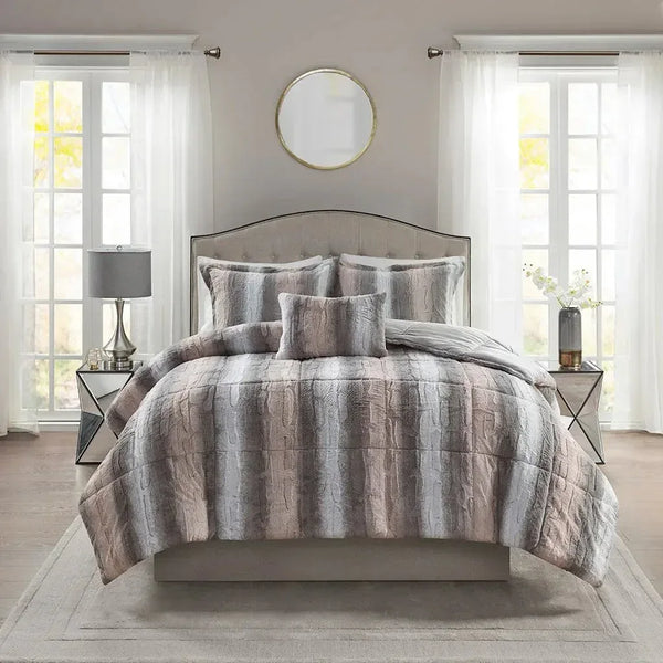 Zuri Faux Fur Comforter Set by Madison Park - Gifts for You 'n Me