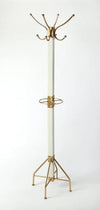 Butler Logan Square White and Gold Coat Rack/Tree