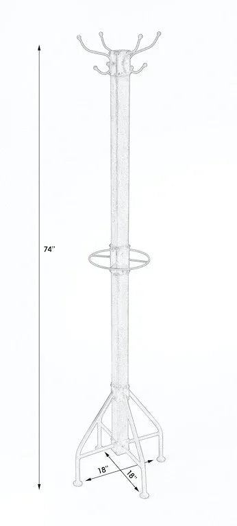 Butler Logan Square White and Gold Coat Rack/Tree - Gifts for You 'n Me