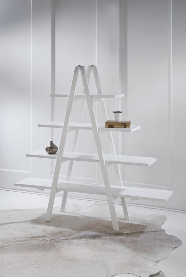 4 Tier A-Frame Display Shelf - White - Gifts for You 'n Me