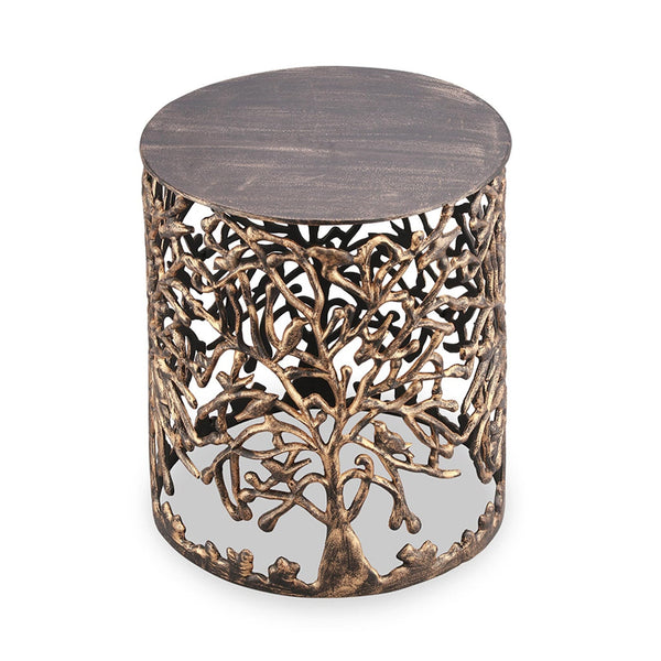 Tree and Lattice Pattern Garden Stool SPI Home