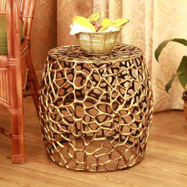 Branch and Lattice Pattern Garden Stool