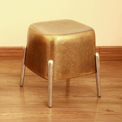 Brass and Nickel Finish Four Legged Side Table